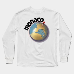 Monaco travel logo Long Sleeve T-Shirt